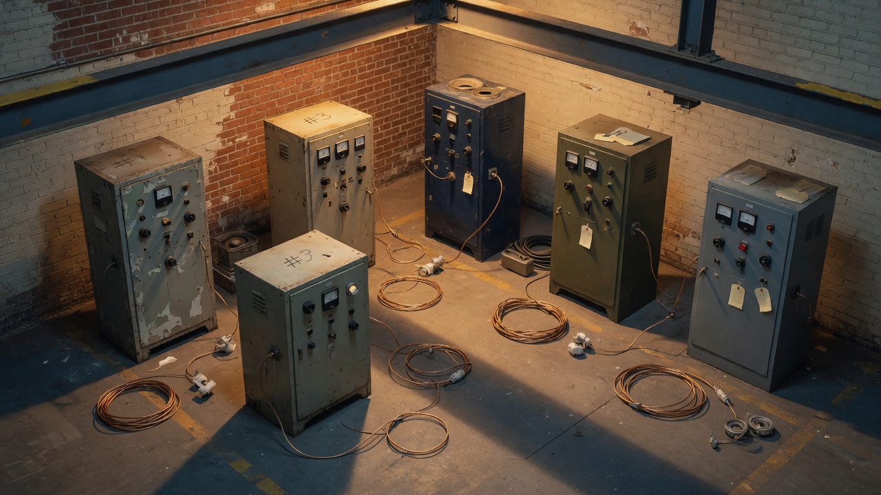 Physically separate cabinets in a machine room